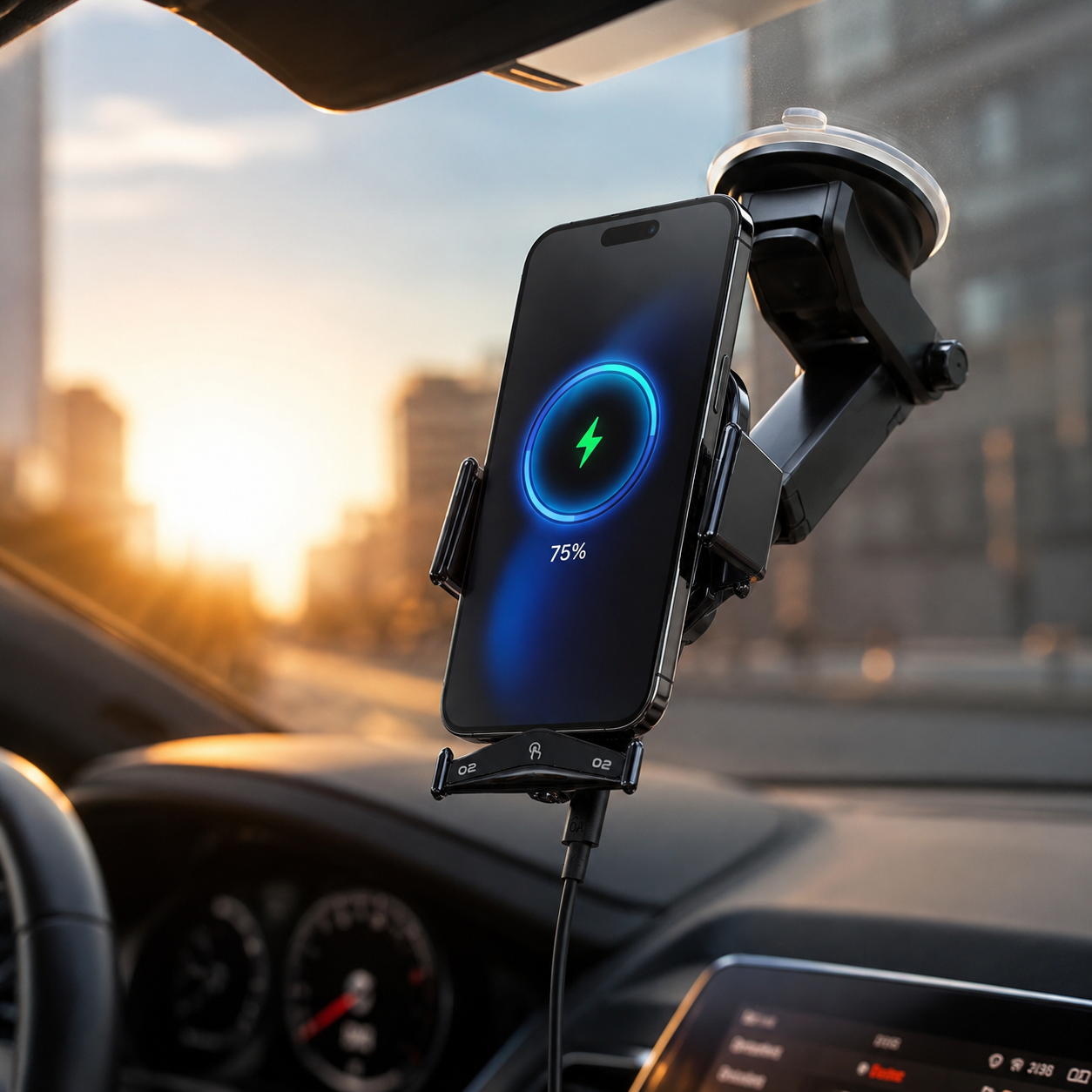 Wireless Mobile Charger  And Holder | Car Gadgets | Price In BD