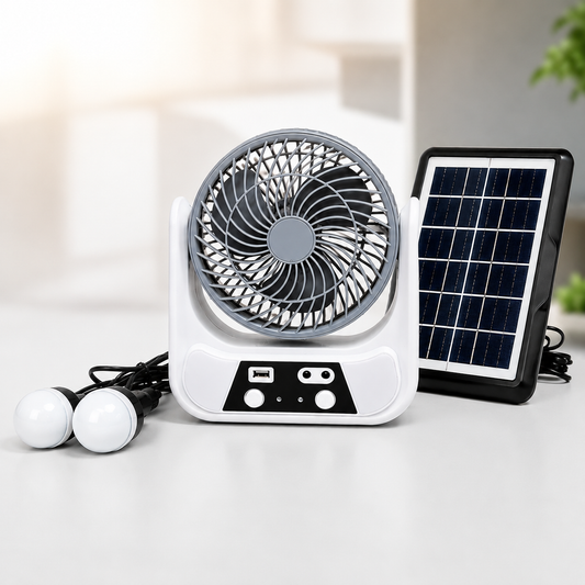 Solar Fan price in BD with 2 LED Bulbs & Panel