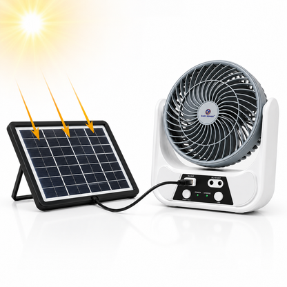 Solar Fan price in BD with 2 LED Bulbs & Panel