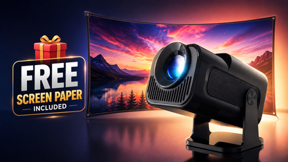 (Smart 4K) Mini Projector – ১২০” সিনেমা স্ক্রিন + TV